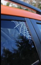 Window Wall Display Halloween Spider Web Corner Silhouette Vinyl Sticker 