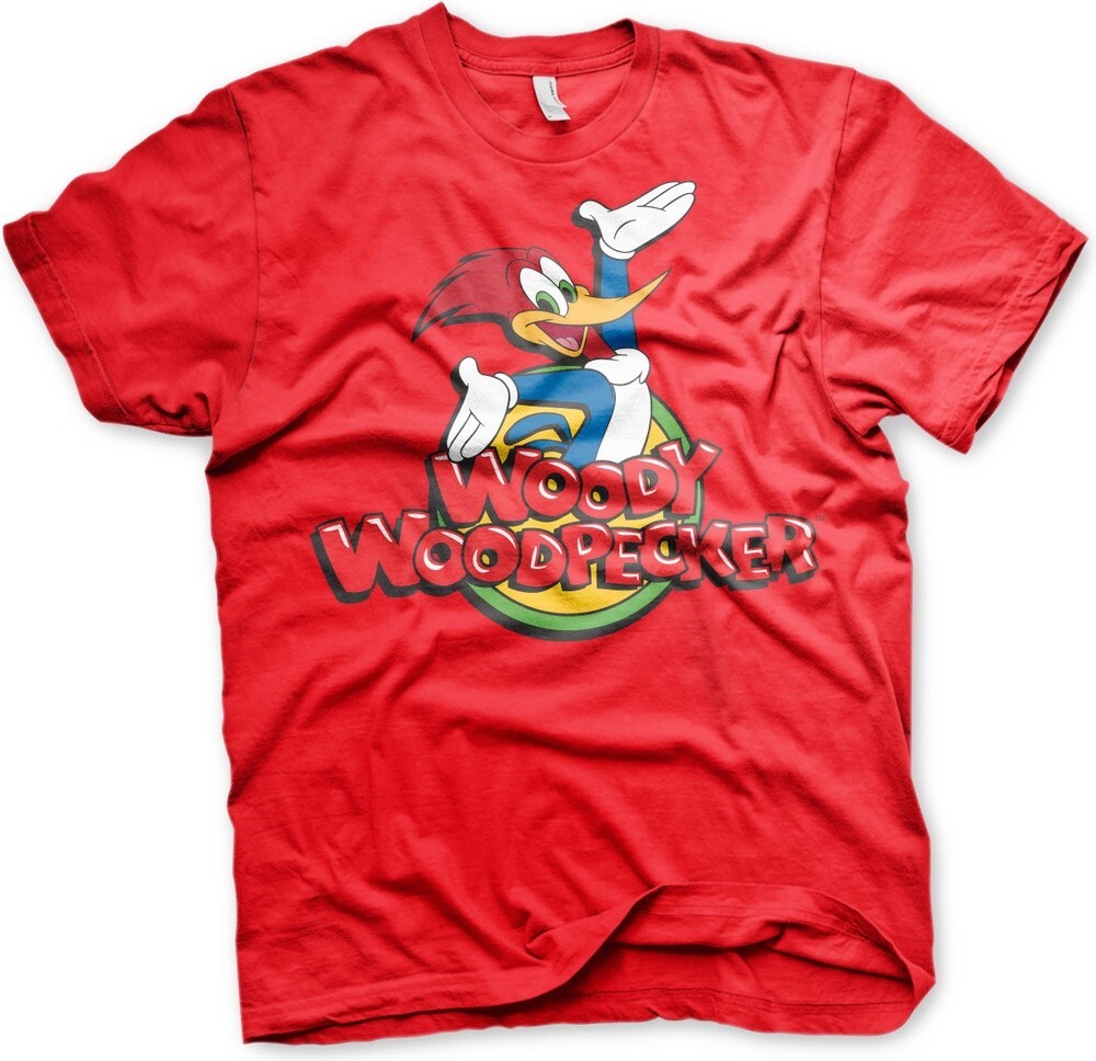 Классическая футболка с логотипом Woody Woodpecker, красная