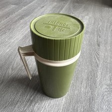 Vintage Thermos Pint Size Avocado Green 7202 Made in USA Hot And Cold 16oz