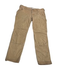 Carhartt Double Knee Pants Womens Size 10 Fits 34x29 Brown 105999 Rugged Flex