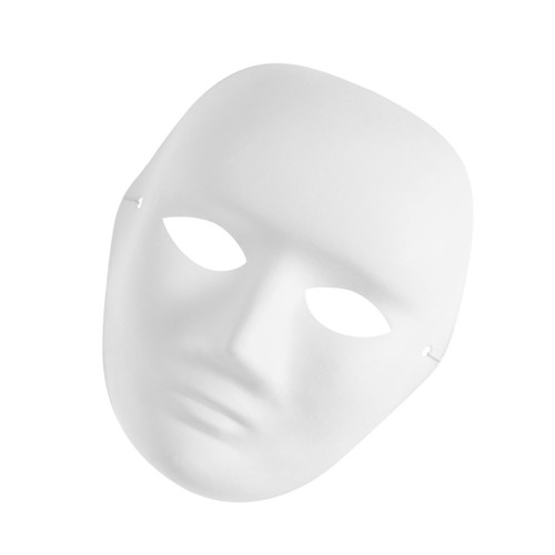 Men's Portrait Mask Painting Mask Full Face Costume Pulp Blank White Mask for - Picture 4 of 12