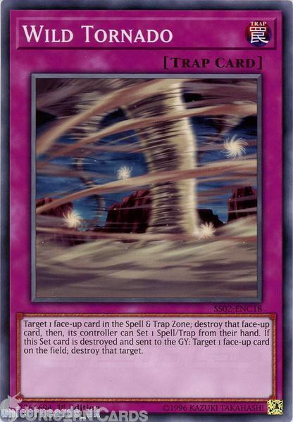 SS02-ENC18 Wild Tornado 1st Edition Mint YuGiOh Card