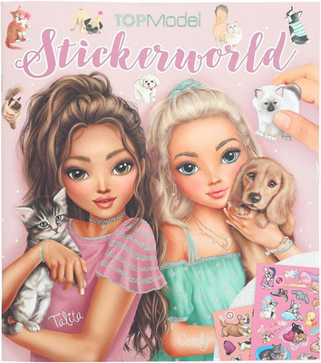 Depesche 12706 TOPModel Kitty and Doggy - Stickerbuch mit 20 Hintergrundseiten z