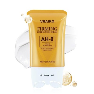 VRAIKO AH-8 Neck Firming Cream, 2-In-1 Gua Sha Neck Cream Roller with AH8 &