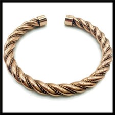 Handmade Traditional Design Twisted Copper Bracelet. 100 Pure Raw Copper Bra...