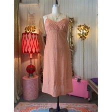 vintage 1970s peach lurex dress, 70s fashion, puckered metallic silver, disco s