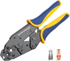 Crimping Tool for Spark Plug Terminals 8-8.5mm, Ratchet Wire Crimper, HS-2048