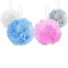10 Pack Bath Loofah Shower Sponge Mesh Pouf Body Scrubber Exfoliating Ball Set