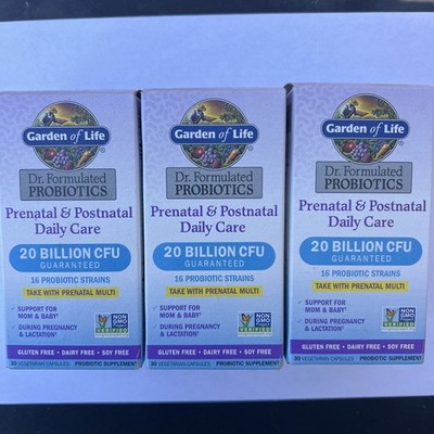 3-Garden of Life Dr.Formulated Prenatal & Postnatal Daily Care 30ct Exp 01/26+