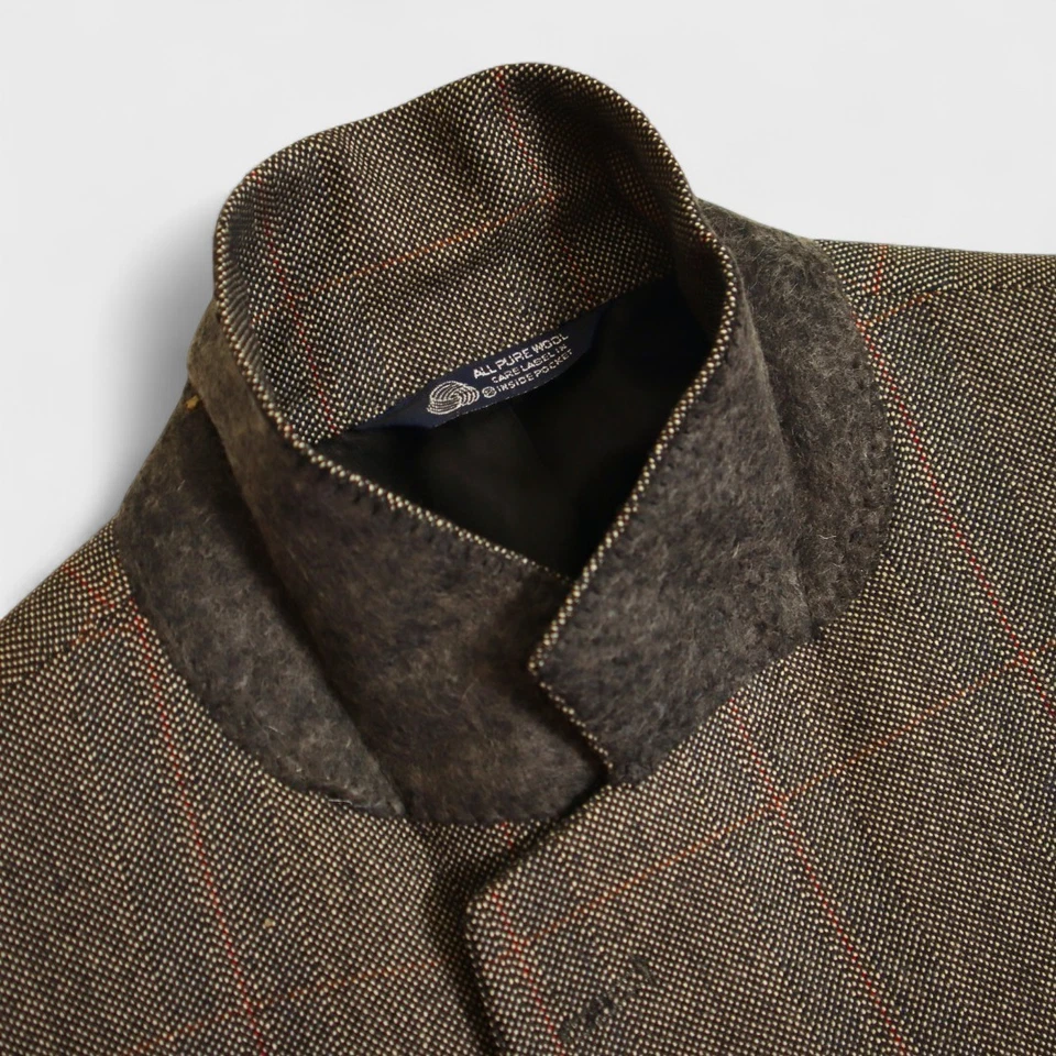 Burberrys 2 Pc Suit 38R Gray Birdseye Windowpane Italian Wool Side Adjusters - Image 2 of 4