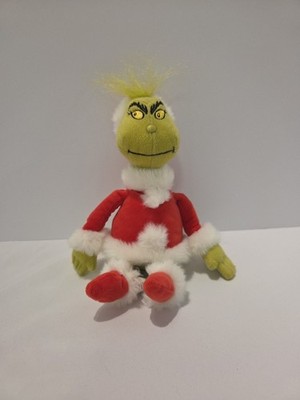 2021 The Grinch Stole Christmas Plush Stuffed Animal Bean Bag Santa Green 10''
