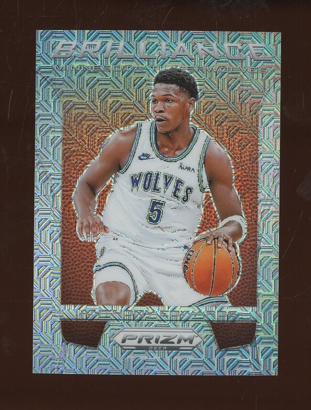2023-24 Panini Mojo Prizm Deca Brilliance #7 Anthony Edwards Timberwolves 6/25