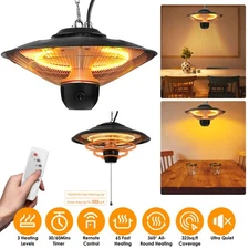 1500W Electric Hanging Patio Heater 360° Heating Outdoor Indoor Ceiling Heater