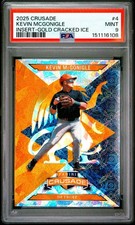2025 Panini Crusade - Crusade Kevin McGonigle RC #4 Gold Cracked Ice /10 PSA 9