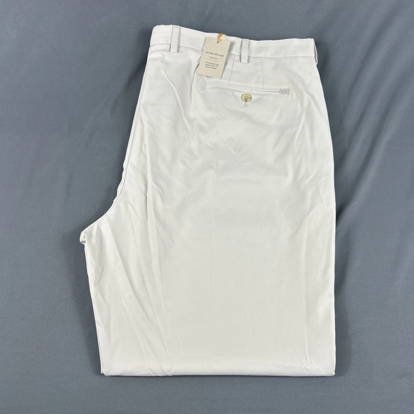Peter Millar Golf Pants Crown Sport 48 x 34 Stone Beige Polyester NWT MSRP $160