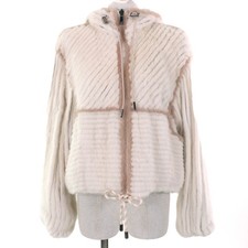 Fendi 2021 Fne80J Mink Fur 100 Silk Reversible Zip-Up Blouson Jacket