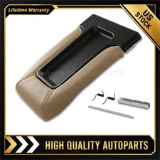 Center Console Top Lid Armrest Storage Complete Beige 1999-2007 Chevy Gmc