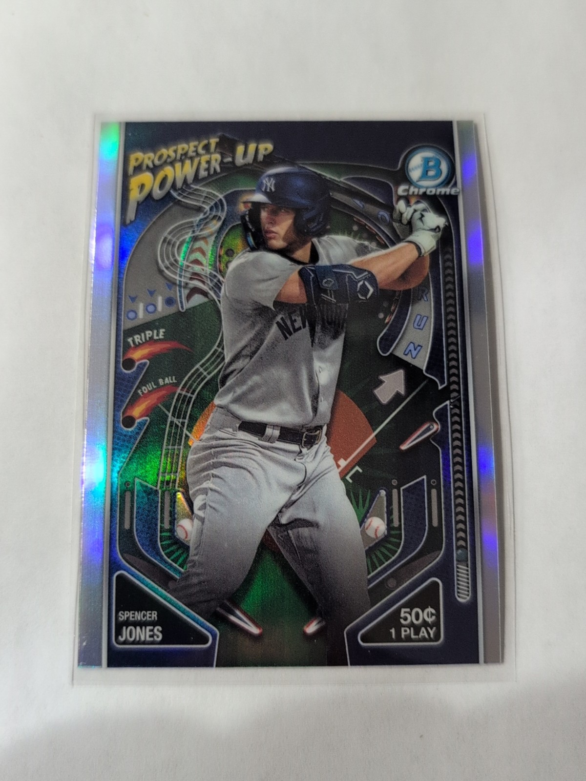 🔥 2024 Bowman Chrome Power Up #PP-9 Spencer Jones 💪 NY Yankees Prospect