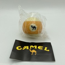 Camel 9-Ball Pool Billiard Ball Yellow Advertising Promo With Camel Sticker Logo
