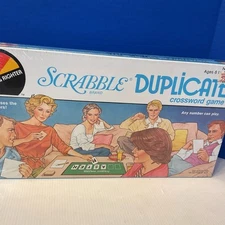 New/Sealed ~ Vtg NOS 1982 SCRABBLE DUPLICATE Crossword Family Board Game Word