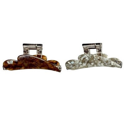 7.5 cm Medium Hair Claw Clip Hair Gripper for Thin Hair and Quick Daily Styling