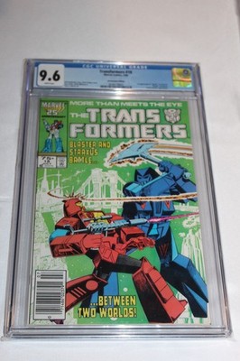 CGC 9.6 Transformers #18 1986 1st App Cross Cut Newsstand Variant Key Book NICE