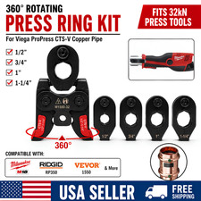 32KN Pivoting Press Jaw Ring Set Fits Milwaukee M18 RIDGID RP350 ProPress CTS-V