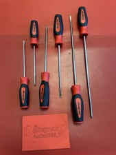 Snap On 6pc Instinct Soft Grip Long Screwdriver Set - Red.