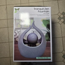 Serene Tranquil Zen Indoor Fountain Inner Peace Meditate Battery Operated 