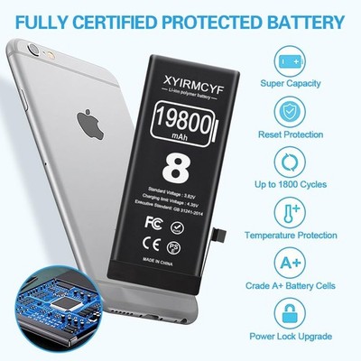 19800mAh Super Capacity Battery Compatible with iPhone 8 8G 0