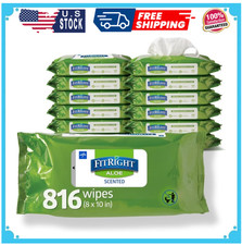 FitRight Aloe Personal Cleansing Cloth Wipes Scented - 68 Count - Pack of 12