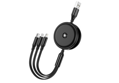 Ladekabel 3 in 1 Multi  Schnell USB Typ-C Micro i Phone Samasung Motorola Huawei