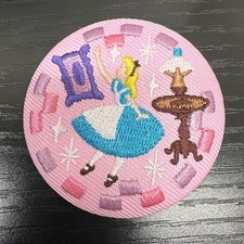 Disney Alice in Wonderland Embroidery Tin Badge Collectible Jewelry Japan