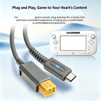 Type C To Game Console Power Cable Cord Wire 1.8M Gray Charging Cord