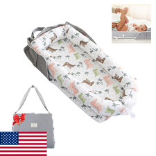 Loevin Baby Lounger Portable Newborn Play Mat - Crocodile Jungle Print, Awake-Ti