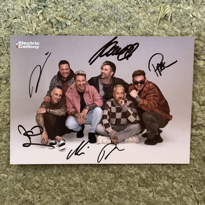 Autogrammkarte Electric Callboy 2026 handsigniert Tanzneid World Tour