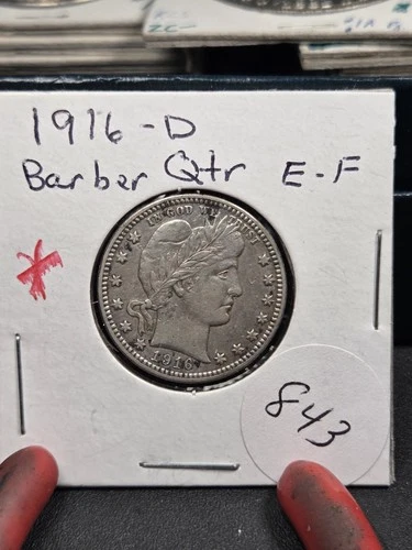 1916-D 25C Barber Quarter