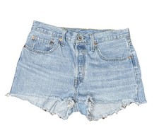 Levi's 501 Women's Denim Distressed Cut-Off Shorts, Light Wash, Size 30