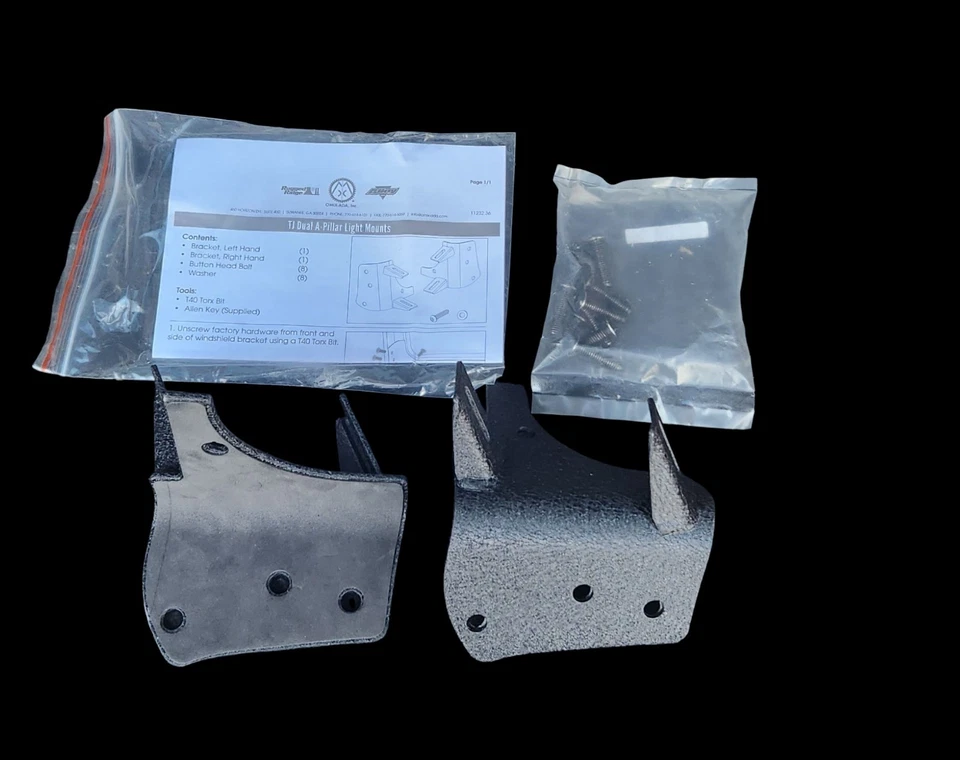 Montaje de luz Rugged Ridge texturizado negro doble pilar A para Jeep Wrangler TJ 97-06 Foto 3 de 4