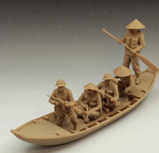 1/72 Resin Viet Cong 5 soldiers w/boat Unasse...