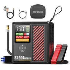 8250A Car Jump Starter with Air compressor Booster Jumper Power Bank Car Battery