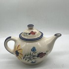 Ceramic Hand Painted Tea Coffee Pot Floral Made In India 