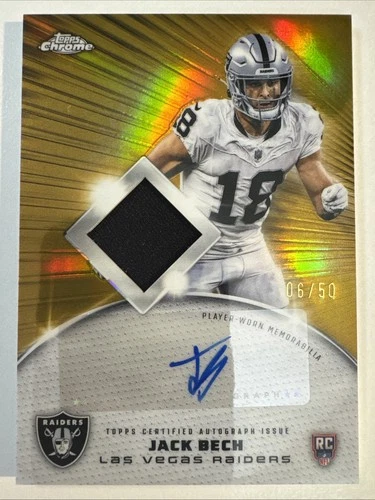 2025 Topps Chrome Jack Bech Rookie Patch Autographs (RAW)