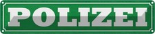 Blechschild 10x46 cm Polizei