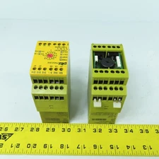 Pilz PNOZ XV2 3/24VDC 2n/o 2n/o t Safety Relay 24VDC (Missing Cover) Lot Of 2