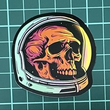 ST615 sticker seal skull skeleton astronaut punk rock