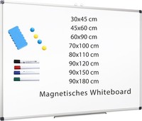 Xiwode Whiteboard 45X30 Magnetisch, Whiteboard Magnetisch, Tafel, Magnettafel
