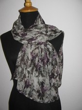 EDLER SCHAL- TUCH- SCHULTER- TUCH- STOLA- LILA- VIOLETT- GRÜN- SCHWARZ- BUNT