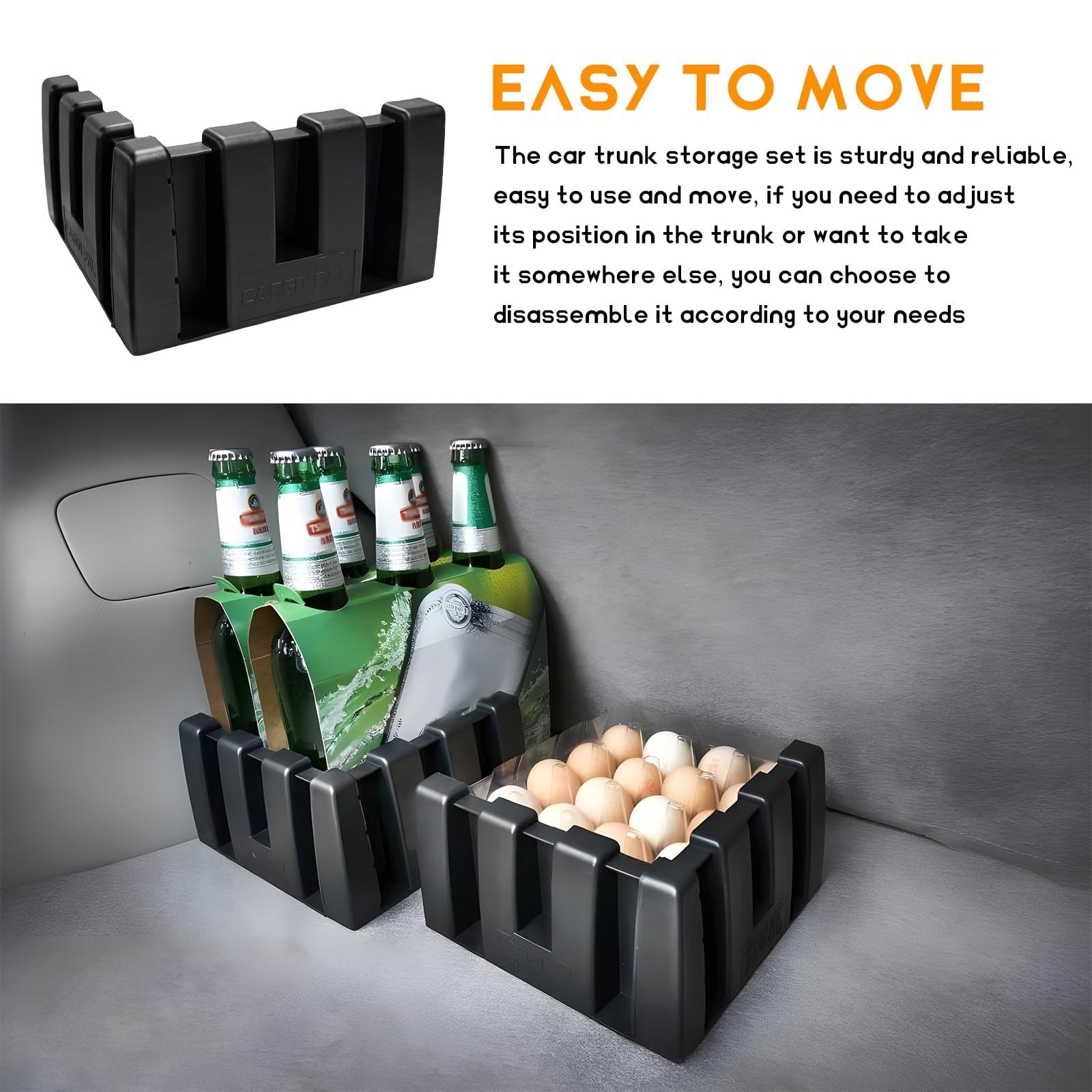 8PCS Multipurpose Cargo Organizer Blocks, Plastic Cargo Storage Org... Fast Ship