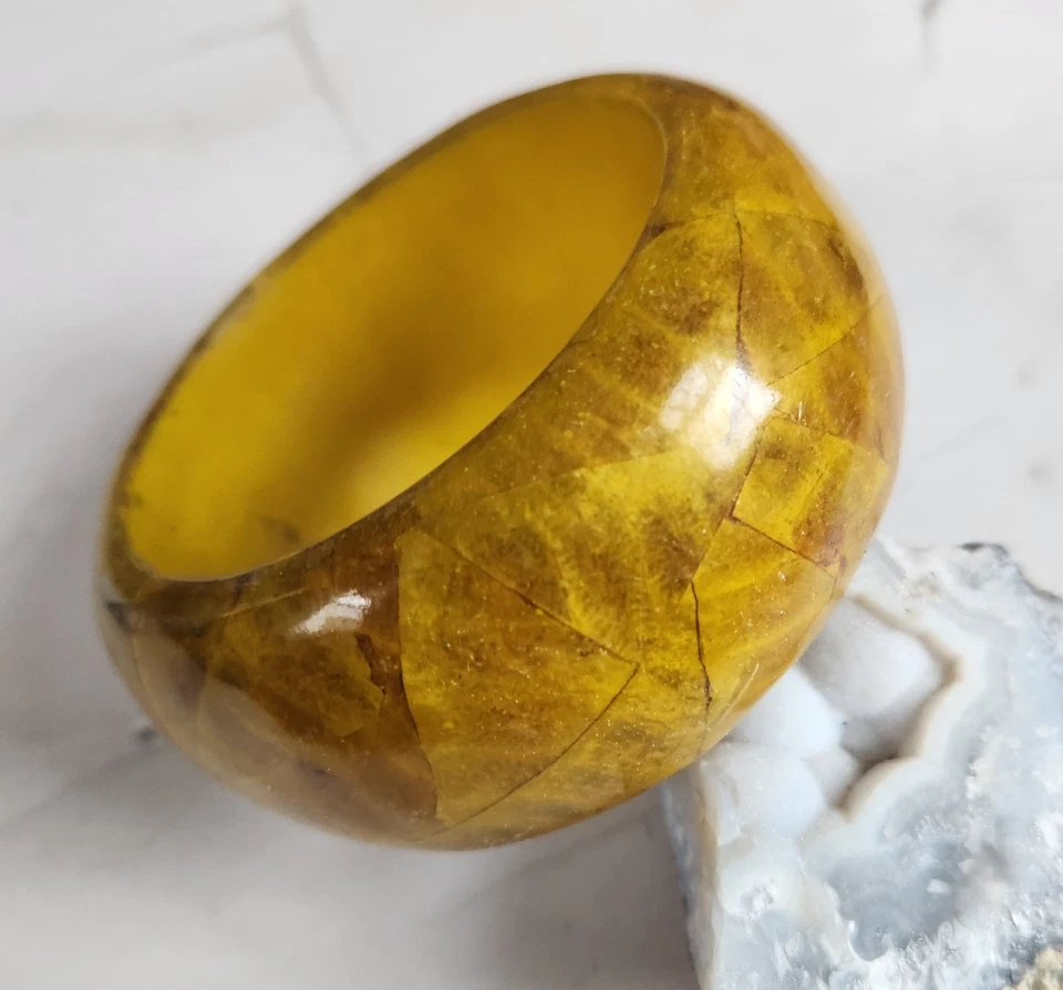 Brazalete ancho grueso vintage caramelo Foto 4 de 4